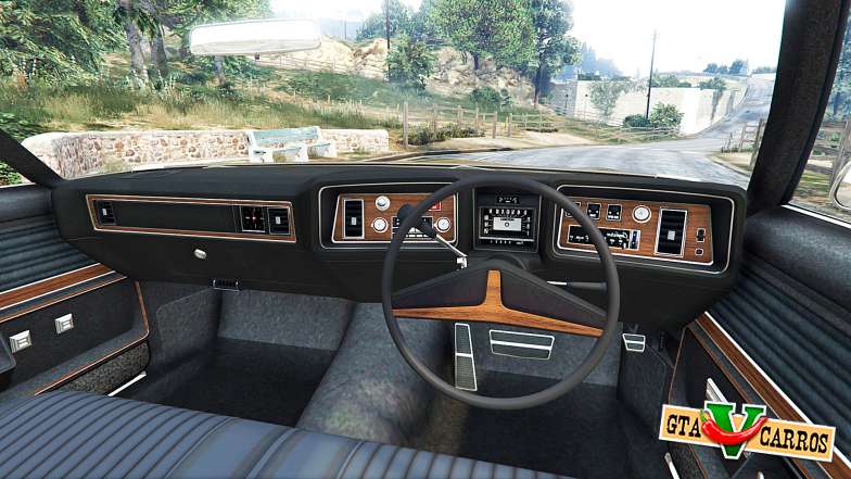 Oldsmobile Delta 88 1973 v2.5 for GTA 5 steering wheel view