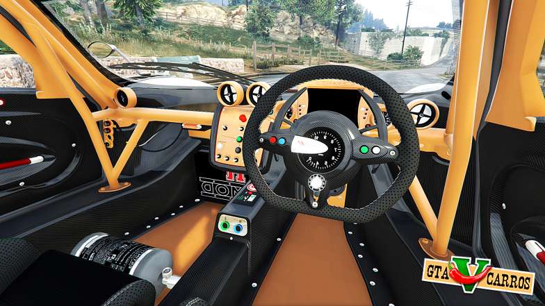 Pagani Zonda R v1.1 for GTA 5 interior view