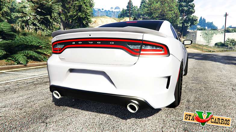 Dodge Charger SRT Hellcat 2015 v1.3 for GTA 5 back view