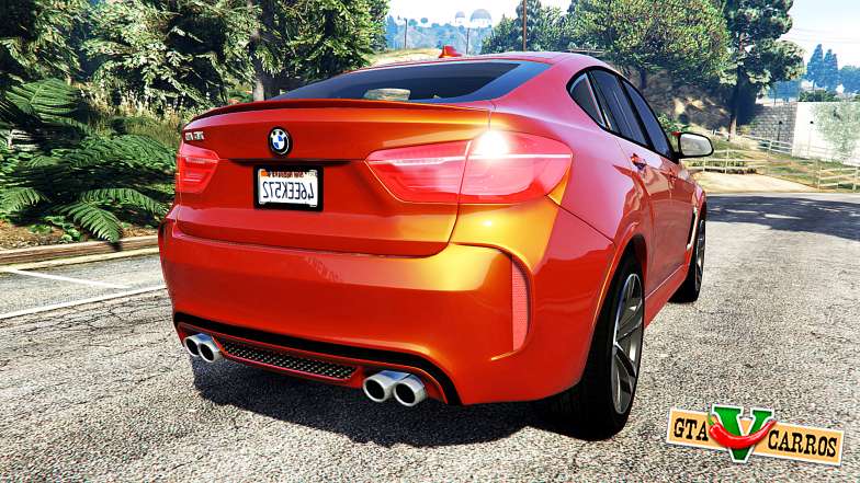 BMW X6 M (F16) v1.6 for GTA 5 back view
