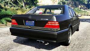 Mercedes-Benz W140 AMG [replace] for GTA 5 back view