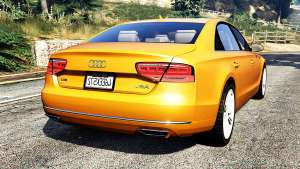 Audi A8 L (D4) 2013 [replace] for GTA 5 back view