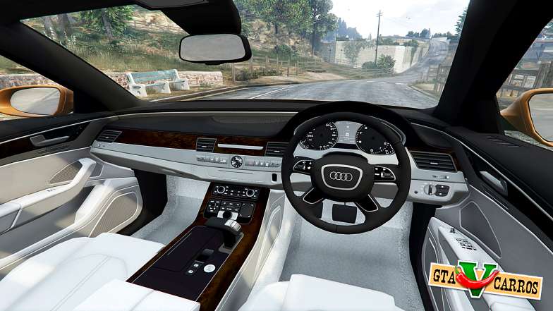 Audi A8 L (D4) 2013 [replace] for GTA 5 steering wheel view