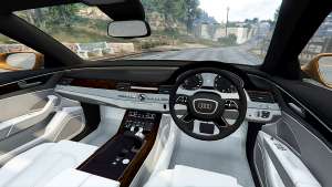 Audi A8 L (D4) 2013 [replace] for GTA 5 steering wheel view