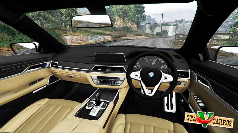 BMW 750i xDrive M Sport (G11) [add-on] for GTA 5 steering wheel view