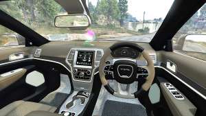 Jeep Grand Cherokee SRT-8 2014 [replace] for GTA 5 steering wheel view