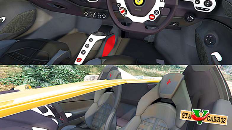 Ferrari 488 Speedster 2016 [replace] for GTA 5 interior view