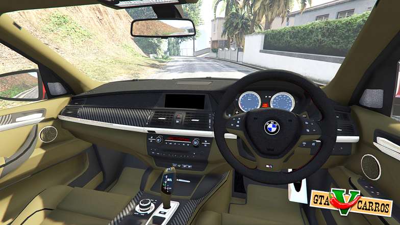 BMW X5 M (E70) 2013 v0.3 [replace] for GTA 5 steering wheel view
