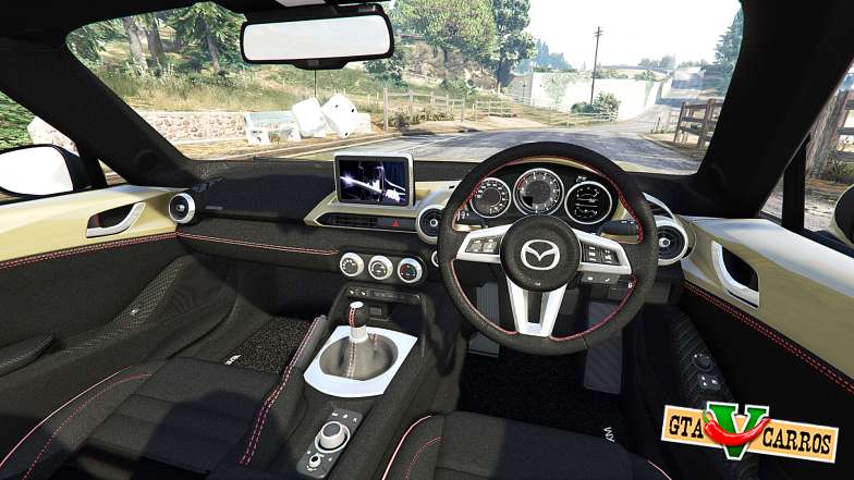 Mazda MX-5 2016 Rocket Bunny v0.1 [replace] for GTA 5 steering wheel view