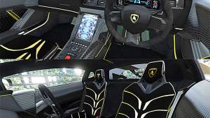 Lamborghini Centenario LP770-4 2017 [replace] for GTA 5 interior view