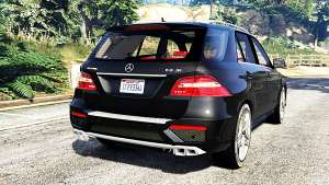 Mercedes-Benz ML63 AMG (W166) 2015 [replace] for GTA 5 back view