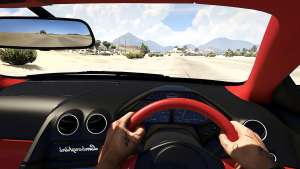 Lamborghini Reventon 7.1 for GTA 5 steering wheel view