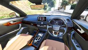 Audi A4 2017 v1.1 for GTA 5 steering wheel view