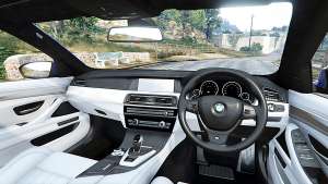 BMW M5 (F10) 2012 [replace] for GTA 5 steering wheel view