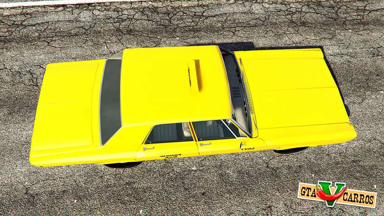 Plymouth Belvedere 1965 Taxi [replace] for GTA 5 top view