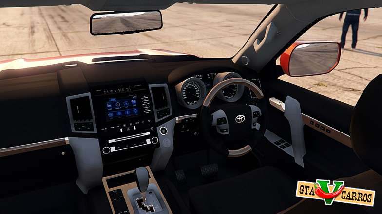 Toyota Land Cruiser 2013 for GTA 5 steering wheel view