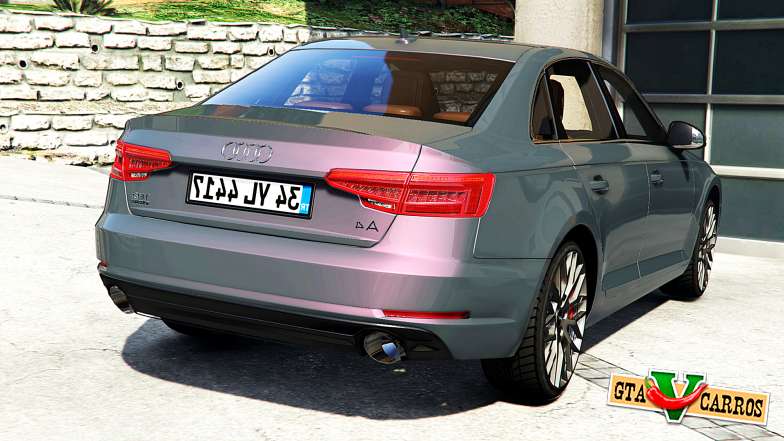 Audi A4 2017 [add-on] v1.1 for GTA 5 back view