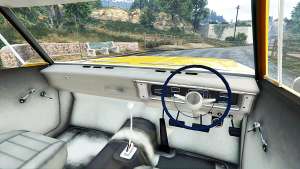 Plymouth Belvedere 1965 Taxi [replace] for GTA 5 steering wheel view