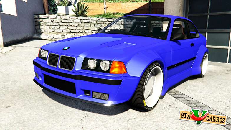 BMW M3 (E36) Street Custom [blue dials] v1.1 for GTA 5 front view