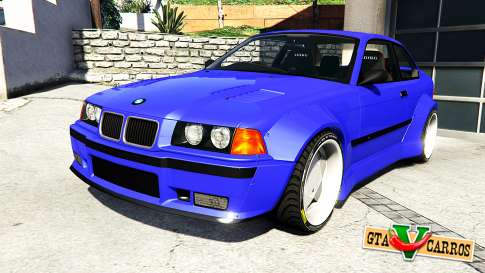 BMW M3 (E36) Street Custom [blue dials] v1.1 for GTA 5 front view