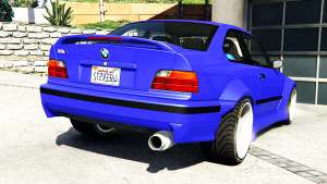 BMW M3 (E36) Street Custom [blue dials] v1.1 for GTA 5 back view