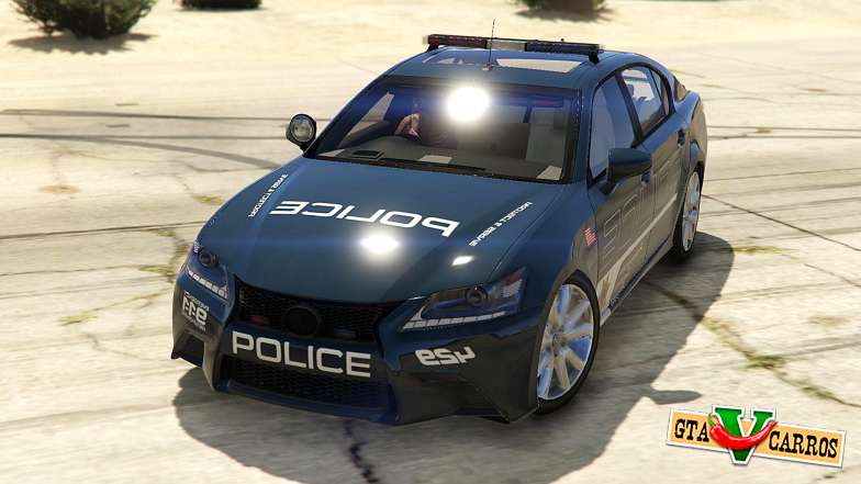 Lexus GS 350 Hot Pursuit Police for GTA 5 front view