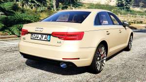 Audi A4 2017 for GTA 5 back view