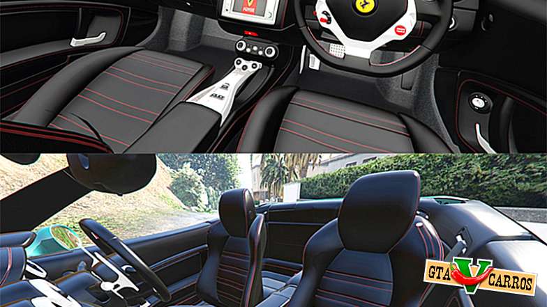 Ferrari California Autovista [add-on] for GTA 5 interior view