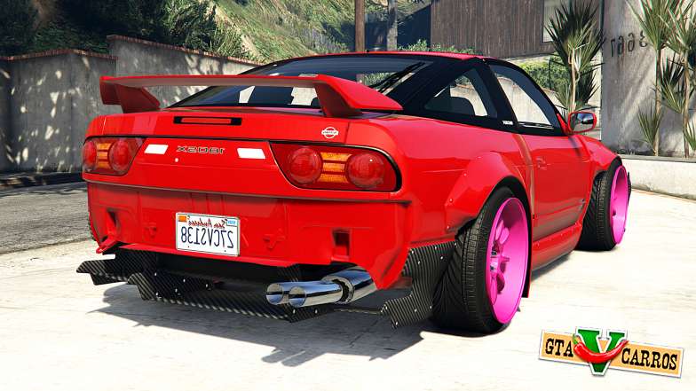 Nissan 180SX Type-X v1.0 for GTA 5 back view