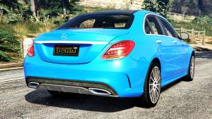 Mercedes-Benz C250 2014 for GTA 5 back view
