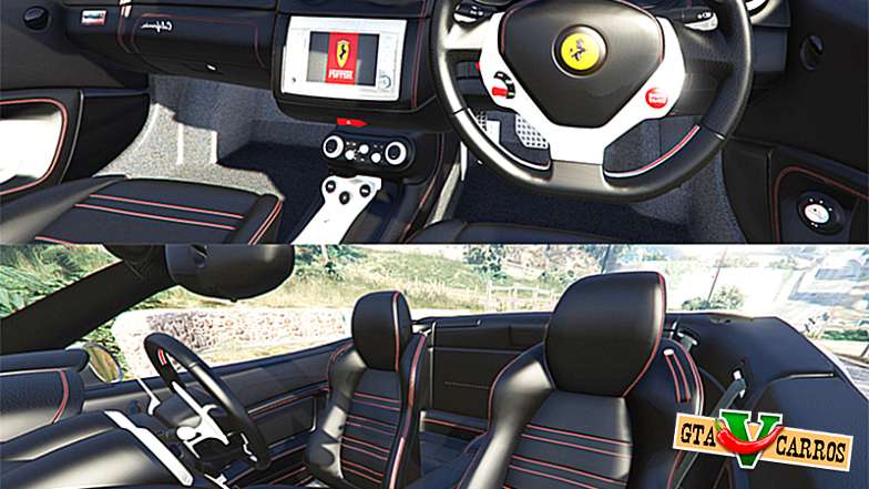 Ferrari California Autovista for GTA 5 interior view
