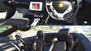 Ferrari California Autovista for GTA 5 interior view