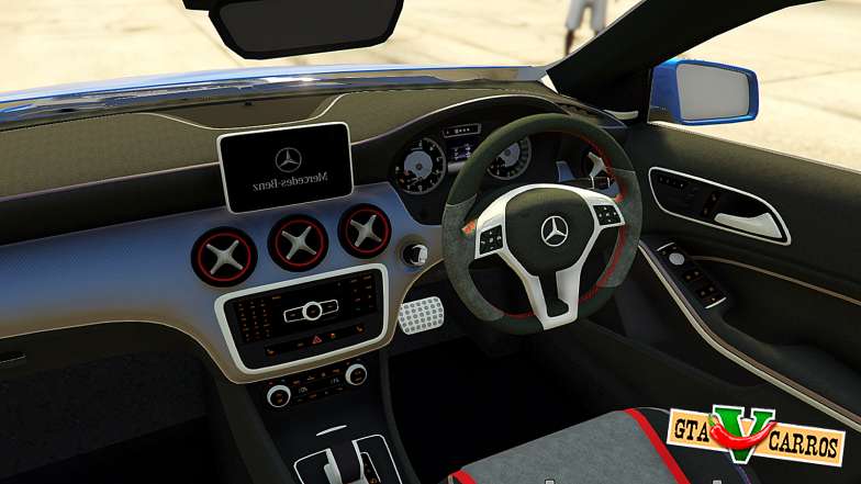 Mercedes-Benz A45 AMG 2017 for GTA 5 steering wheel view