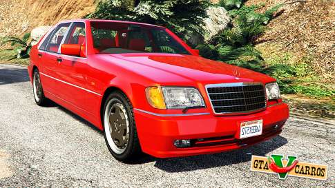 Mercedes-Benz W140 AMG orange signals [replace] for GTA 5 front view
