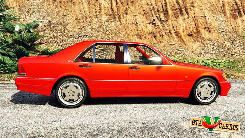 Mercedes-Benz W140 AMG orange signals [replace] for GTA 5 side view
