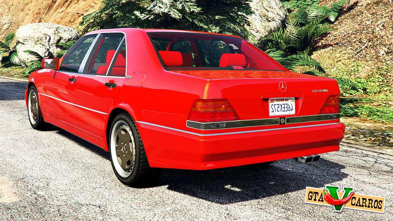 Mercedes-Benz W140 AMG orange signals [replace] for GTA 5 back view