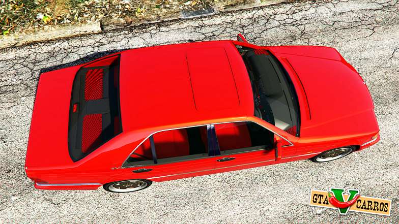 Mercedes-Benz W140 AMG orange signals [replace] for GTA 5 top view