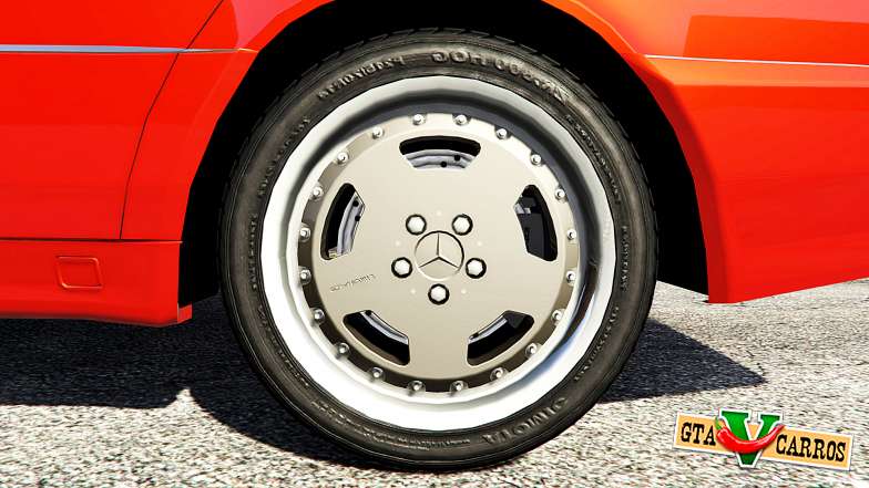 Mercedes-Benz W140 AMG orange signals [replace] for GTA 5 wheel view