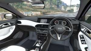 Infiniti Q30 2016 for GTA 5 steering wheel view