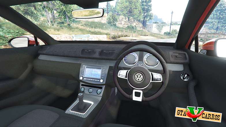 Volkswagen Passat Highline B8 2016 Stanced for GTA 5 steering wheel view