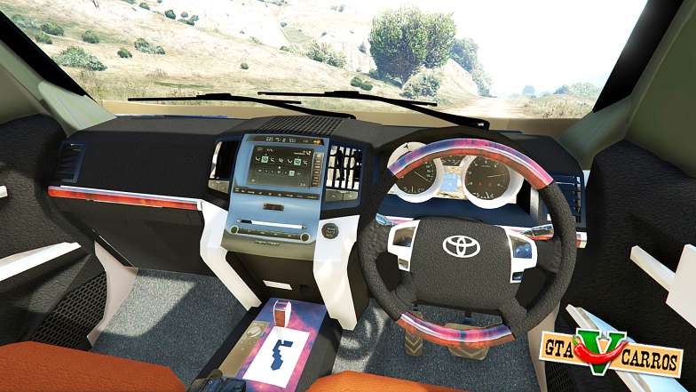 Toyota Land Cruiser Prado 2012 for GTA 5 steering wheel view