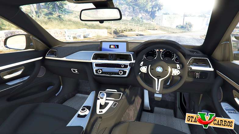 BMW M4 2015 v0.01 for GTA 5 steering wheel view