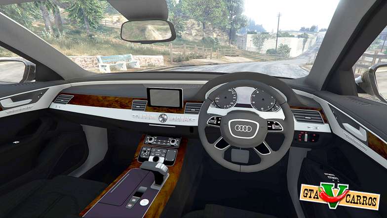 Audi A8 FSI 2010 for GTA 5 steering wheel view
