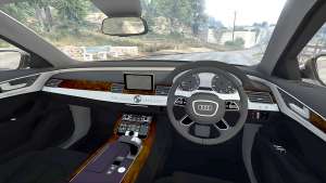 Audi A8 FSI 2010 for GTA 5 steering wheel view