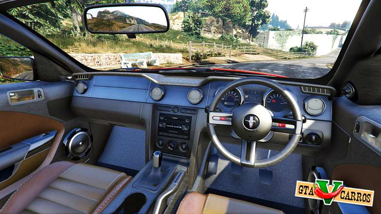 Ford Mustang GT 2005 for GTA 5 steering wheel view