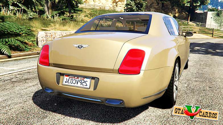 Bentley Continental Flying Spur 2010 for GTA 5 back view