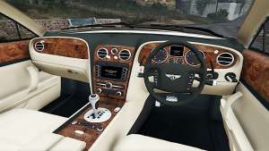 Bentley Continental Flying Spur 2010 for GTA 5 steering wheel view