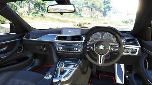 BMW M4 GTS for GTA 5 steering wheel view