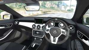 Mercedes-Benz CLA 45 AMG [AMG Wheels] for GTA 5 steering wheel view