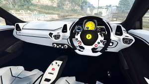 Ferrari 458 Spider [Liberty Walk] for GTA 5 steering wheel view